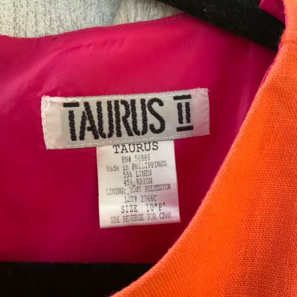 Taurus II orange linen maxi dress - Picture 3 of 7